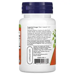 Натуральна добавка NOW Silymarin Milk Thistle 300 mg, 50 вегакапсул - мініатюра 3