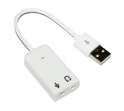 Звукова карта USB 2.0, 7.1, Dynamode C-Media 108, білий, 90 дБ, Xear 3D, Box (USB-SOUND7-білий)