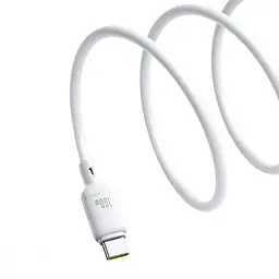 Кабель Baseus Silky Series Fast Charging Type-C 100W (2m) white (P10377703213-01) - мініатюра 2