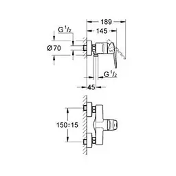 Змішувач для душу Grohe Europlus 33577002 Хром - мініатюра 2