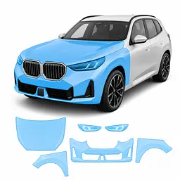 Антигравійна захисна бронеплівка за лекалами для BMW X3 G45 2024- передня частина авто (капот бампер фари крила)