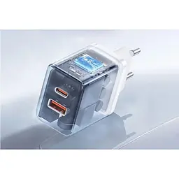 Мережевий зарядний пристрій Baseus Cube Baseus Cube 30W USB-A + USB-C Moon White (P10111404213-00) [132864] - мініатюра 7
