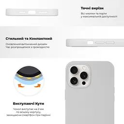 Силиконовый противоударный чехол-накладка для Apple iPhone 15 Pro, панель с защитой всего корпуса, софт-тач, lemon zest, ArmorStandart (ARM69817) - мініатюра 2