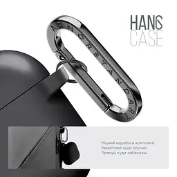 Силіконовий чохол для навушників Apple AirPods 3, Hang Case, чорний, ультратонкий захисний кейс товщиною 2 мм, захист від подряпин, пилу та ударів, компактний, з карабіном для кріплення, ArmorStandart (ARM60308) - мініатюра 4