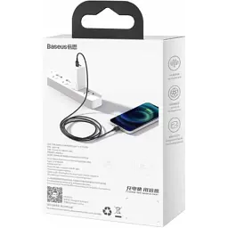 Дата кабель USB-C to Lightning 1.0m 20W Superior Series Black Baseus (CATLYS-A01) - мініатюра 4