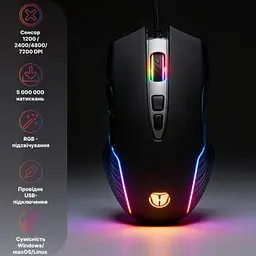 Комп'ютерна мишка Holmer (M-03GS) USB Black (M-03GS) - мініатюра 2