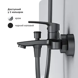 Змішувач для ванни та душу AM.PM Pride чорний F7C10022 - мініатюра 6