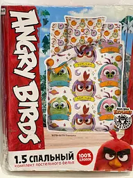 Комплект постільної білизни TAC Angry Birds 2 полуторний 143х215 см з бавовни Пташенята (21014) - мініатюра 2
