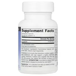 Серапептаза (Serrapeptase) Serrapeptase 120,000 SPU 30 Capsules Source Naturals vit0004960 - мініатюра 2