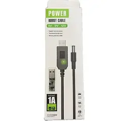Кабель Power Boost USB-DC 5.5 x 2.1 чорний 1 м - мініатюра 3