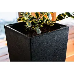 Вазон Plastkon Eliot Stone 25x25 см антрацит - мініатюра 5