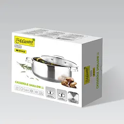 Каструля з кришкою Maestro MR-3514-22 22 см 2 л срібляста - мініатюра 4