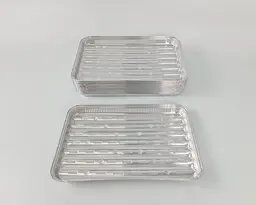 Алюмінієва форма для гриля, прямокутна, 1550 мл, X20G, 100 шт, для гриля, для запікання, доставки гарячих страв, кейтерингу - мініатюра 2