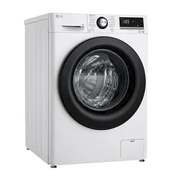 Пральна машина LG фронтальна 9 кг 1400 A+++ 57 см дисплей пара інвертор білий - мініатюра 2