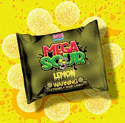 Кислі цукерки Barnetts Mega Sour Lemon Candy 104г - мініатюра 5