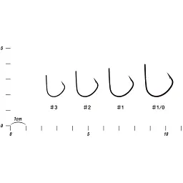 Крючок Decoy Worm16 Hunter Hook 1 (9 шт/уп) - миниатюра 2