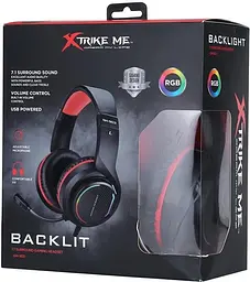 Дротова ігрова гарнітура Xtrike Me Gaming RGB Backlight GH-903, USB, 2m, black - мініатюра 5