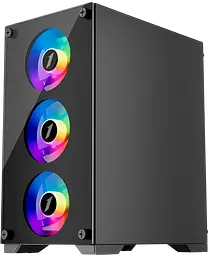 Корпус 1stPlayer X2-M-BK-4F7 ARGB Black - мініатюра 3