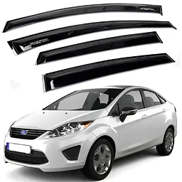 Дефлектори вікон вітровики для Ford Fiesta VI Седан 2014- USA Voron Glass