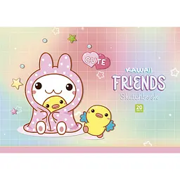 Альбом для малювання Школярик Friends 20 аркушів в асортименті (PB-GB-020-8513) - мініатюра 2