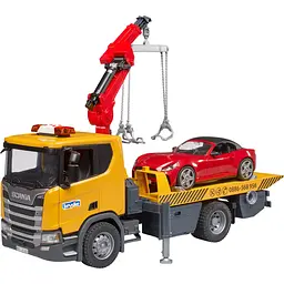 Ігровий набір Bruder Евакуатор Scania Super 560R з краном-маніпулятором та автомобіль Roadster Bruder 1:16 (03552) - мініатюра 2
