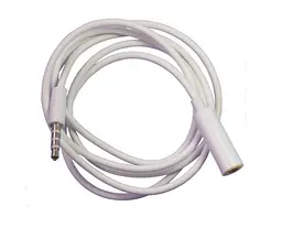 Кабель AUX Audio TRRS 3.5мм Male/Female 1м білий