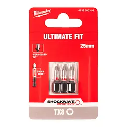 Біта SHOCKWAVE MILWAUKEE, TX8, 25мм, (3шт) - мініатюра 2