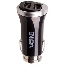 Автомобільний зарядний пристрій Voin 2USB 12/24V - 5V 2.4A (C-2411BK) - мініатюра 2