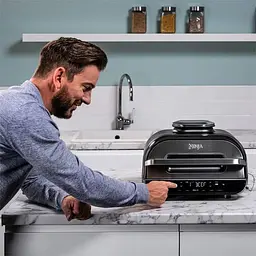 Мультипіч Ninja Health Grill & Air Fryer XL AG551EU чорно-сіра [94740] - мініатюра 6