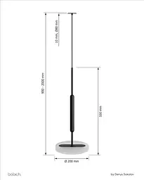 Підвісний світильник Babich Studio FOG 200 Black (RAL 9005) - мініатюра 4