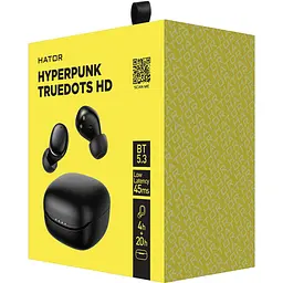 Навушники HATOR TWS Hyреrpunk Truedots HD Black (HTA411) - мініатюра 4