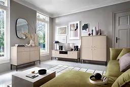 Тумба приліжкова Perfect Home Моно / Mono з 1 шухлядою та золотими ніжками MS54 Беж пісочний (PFH-091213) - мініатюра 6