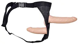 Подвійний страпон для жінок You2Toys Orion Double Dong Strap-On 19 см тілесний - мініатюра 2