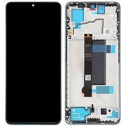 Дисплей Xiaomi Redmi Note 13 Pro 5G чорний, TFT, без функції відбитка пальця, з рамкою синього кольору, Ocean Teal
