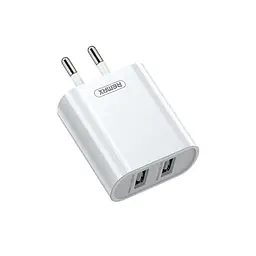 Мережевий зарядний пристрій Remax Simple Series 2xUSB 2.1A Білий (RP-U35)