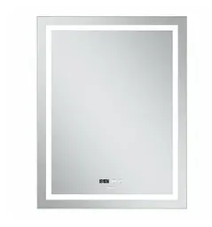 Дзеркало Mixxus Premium FLASH MR21-70x90 (LED Touch, Anti-fog, годинник) (MP6618) - мініатюра 3