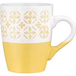 Чашка Ardesto Ornament 320 мл жовто-біла (AR3045YW) - мініатюра 2
