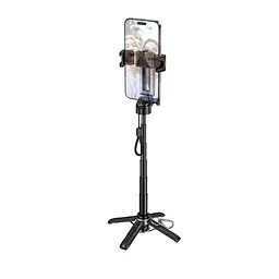 Селфі-монопод HOCO K27 Magic portable mini live broadcast stand Black - мініатюра 5