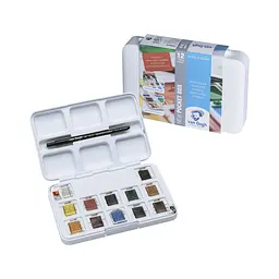 Набір акварельних фарб Van Gogh Pocket Box 12 кювет + пензлик Royal Talens (8712079341107) - мініатюра 3