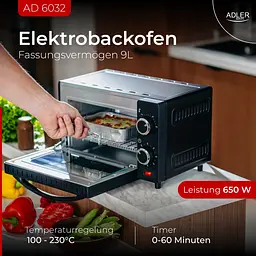 Електродуховка Adler AD 6032 9 л - мініатюра 6