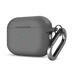 Силіконовий чохол для навушників Apple AirPods Pro 2 2022, Hang Case, сірий, ультратонкий захисний кейс товщиною 2 мм, захист від подряпин, пилу та ударів, компактний, з карабіном для кріплення, ArmorStandart (ARM68600)