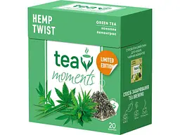 Чай пакетований зелений Tea Moments Hemp Twist 36г (1,8) 20 пакетиків