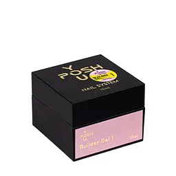 Гель для нарощування нігтів однофазний YouPosh ТМ UV Gel/LED 15мл №01 Темний димчасто-рожевий