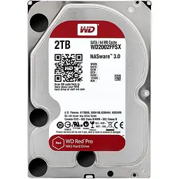 Жорсткий диск Western Digital Red Pro 3.5" 2TB 7200 rpm 64MB SATAIII (WD2002FFSX)
