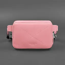 Шкіряна жіноча поясна сумка Dropbag Mini рожева - мініатюра 6