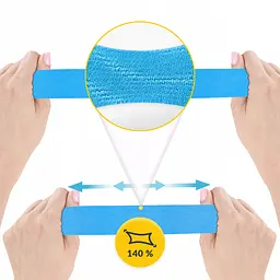 Стрічка кінезіологічна (кінезіо тейп) 4FIZJO 5 см x 31 м Sky Blue (P-5905973405546) - мініатюра 5