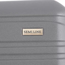 Валіза Semi Line 20 дюймів (S) ручна поклажа на 4 колесах ABS-пластик кодовий замок Розширювальний клапан +20% об'єм 39/54 л світло-сірий - мініатюра 7