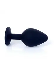 Анальна пробка - Jewellery Silicone Black Plug M Pink - мініатюра 8