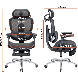 Офісне крісло Sihoo C300 LITE V2, White, з підставкою для ног (C300-LITE-V2-B102-JT) - мініатюра 12