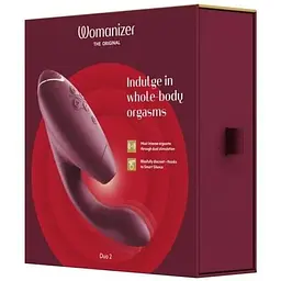 Вакуумний кліторальний стимулятор Womanizer Duo 2 Bordeaux - мініатюра 9